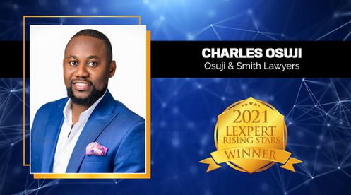 Calgary Lawyer Dr. Charles Osuji (Hon. D.) Winner of 2021 Lexpert Rising Stars